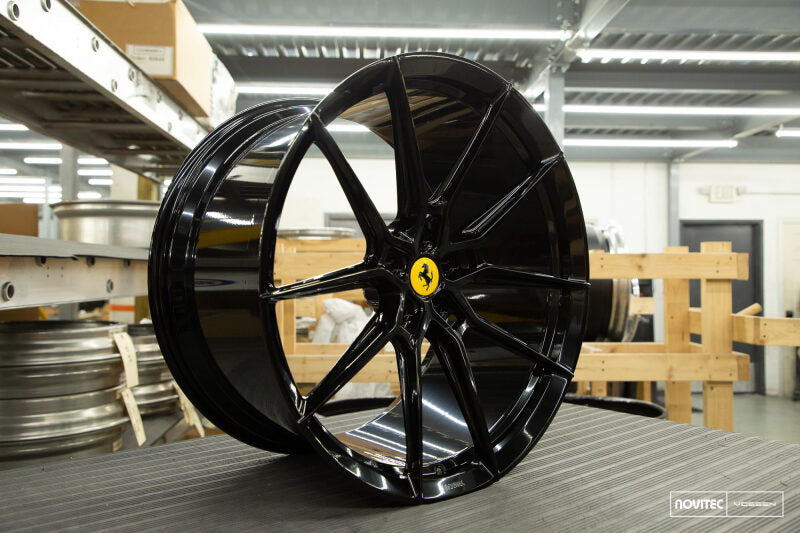 Vossen x Novitec NF9 21x9.5in - 5x114.3 BP - ET33 - Gloss Black Ferrari F12 Front Wheel