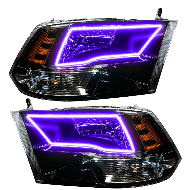 Oracle Lighting 09-18 RAM 1500 Sport Halo Headlights - Blk Housing w/2.0 Controller