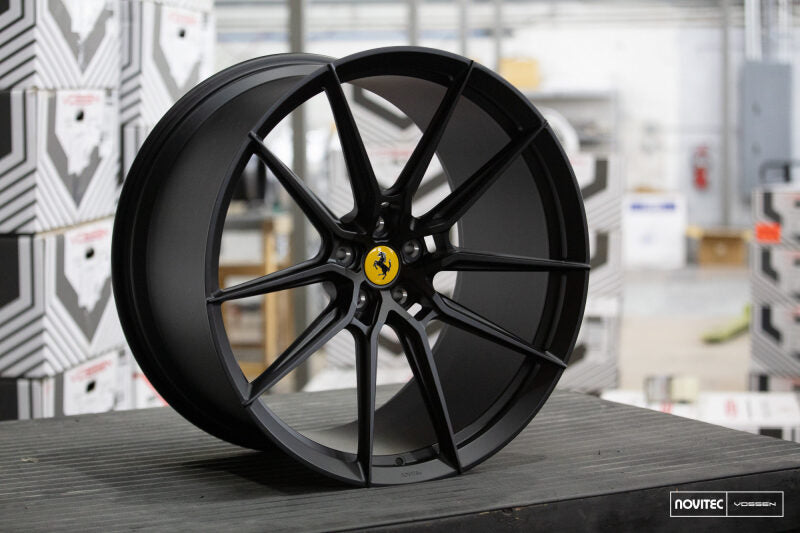 Vossen x Novitec NF9 22x12in - 5x114.3 BP - ET33 - Satin Black Ferrari 488 / F8 Rear Wheel
