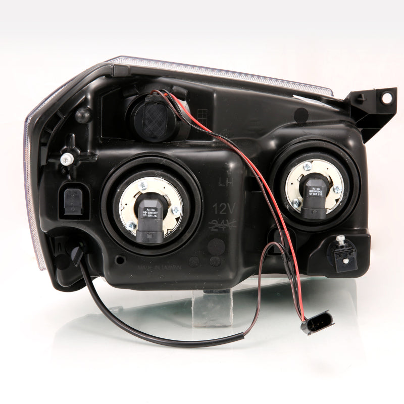 ANZO 2005-2007 Dodge Magnum Crystal Headlight Black Amber
