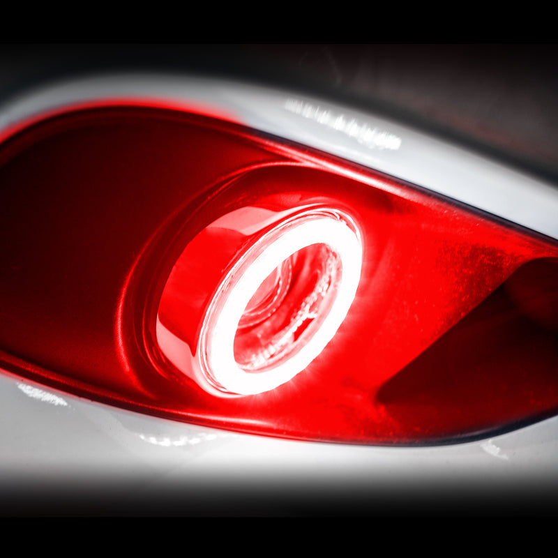 Oracle 11-14 Dodge Charger SRT8 LED Projector Fog Halo Kit - Red