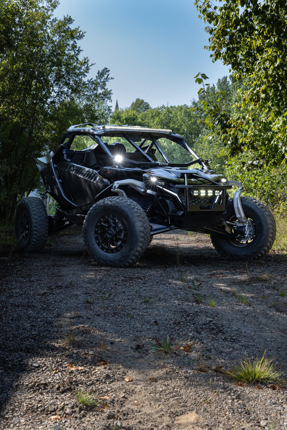MBRP 2024-Up Can-Am Maverick R, Black-Coated Steel Front Race Bumper