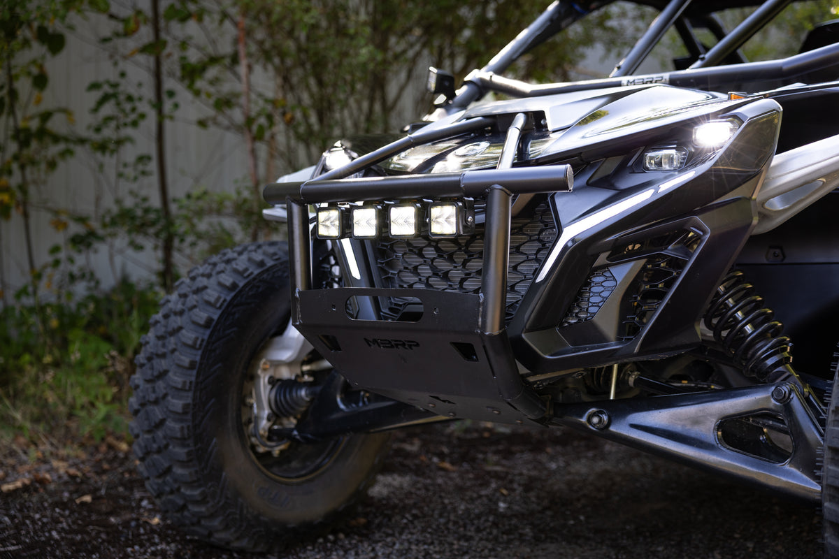 MBRP 2024-Up Can-Am Maverick R, Black-Coated Steel Front Race Bumper