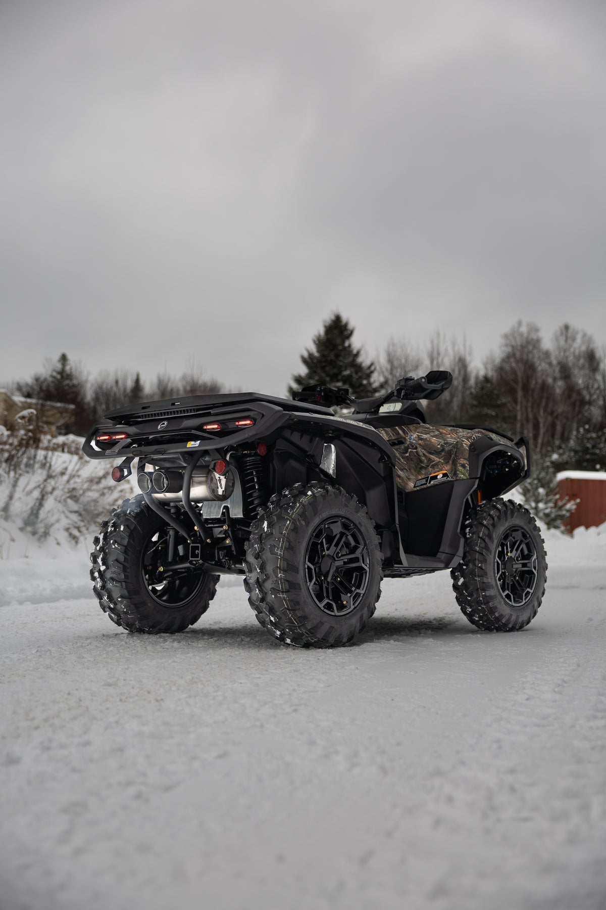 MBRP 25-Up Can-Am Outlander 850/1000R 6-Inch Single Slip-on System, Dual Outlet with CF Tips, Performance Series