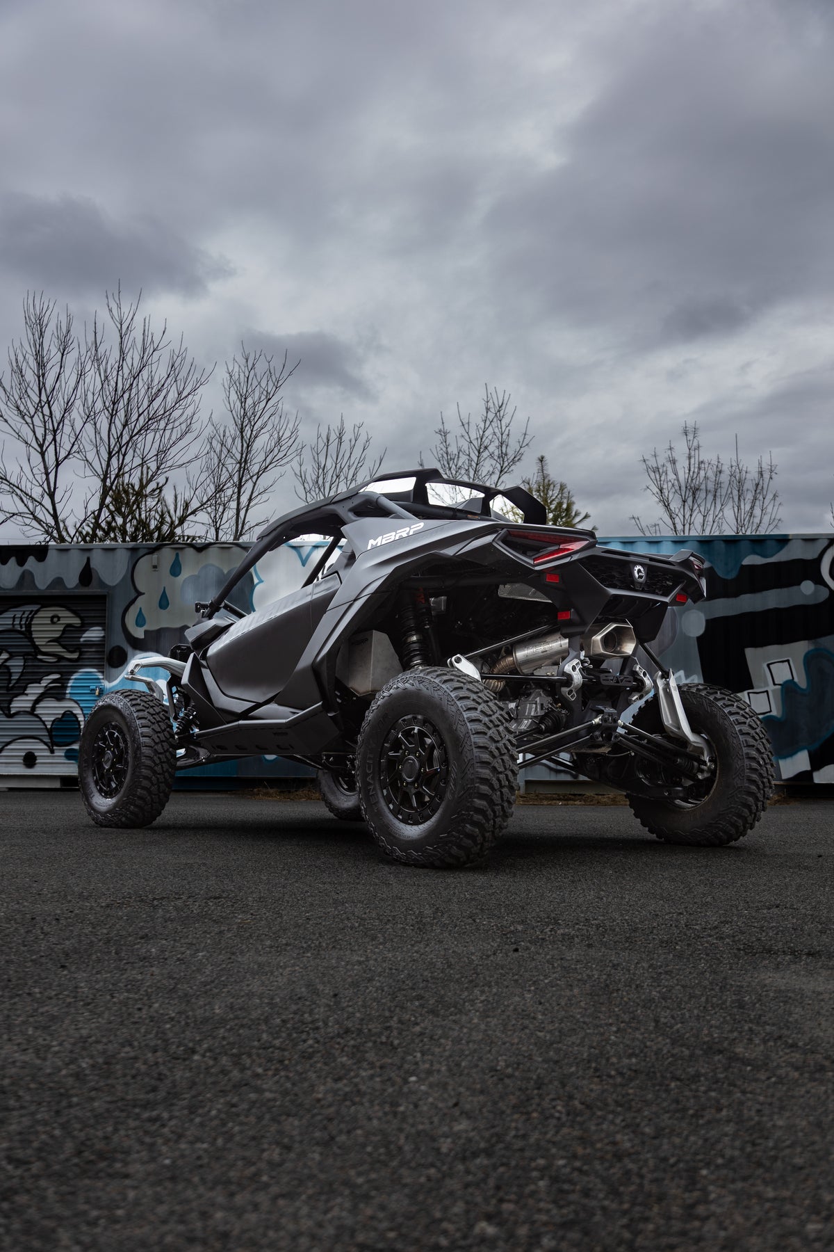 MBRP 24-Present Can-Am Maverick R, Performance Series 3-Inch Turbo Back Single Slip-on Quiet,