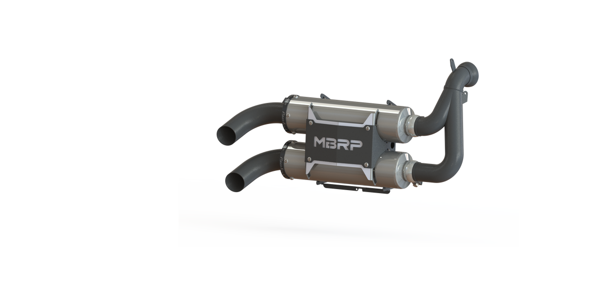 MBRP Stacked Dual Slip On Exhaust Pipe For 15-Up Polaris RZR 900 Performance Series