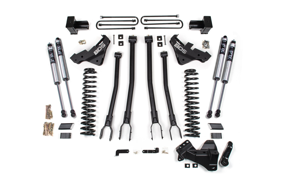 BDS Suspension 23-25 Ford F-450 4WD 4 Inch 4-Link Suspension Lift Kit, 3.5 Inch Rear, Block - NX2 Nitro Series Shocks Front and Rear BDS Suspension (BDS1225H)