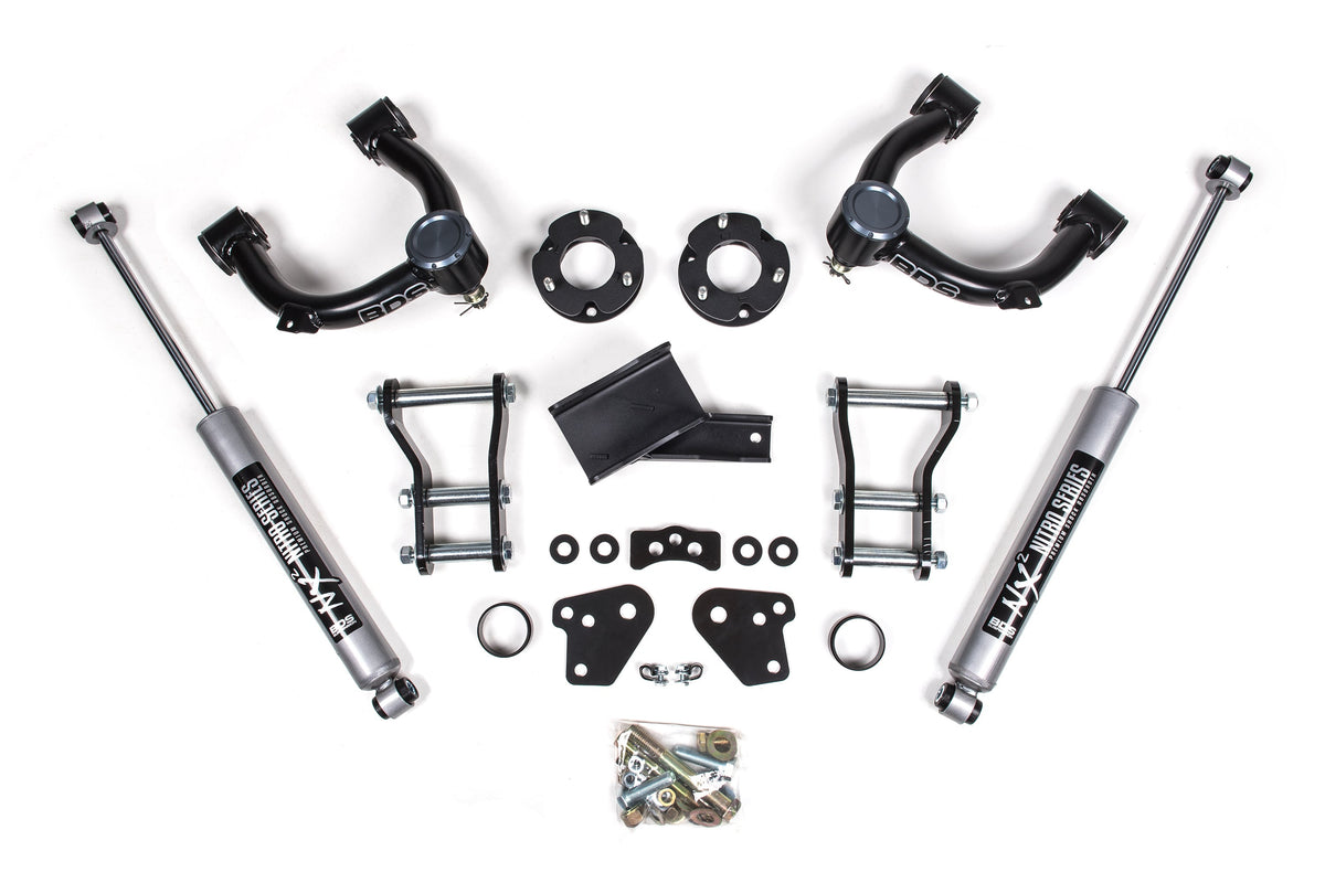 BDS Suspension 3.5 Inch Lift Kit Ford Ranger 19-23 4WD Cast Aluminum Knuckle NX2 Nitro Shocks (BDS1545H)