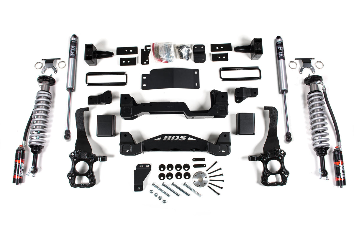 BDS Suspension 15-20 Ford F-150 4WD 6 Inch Coilover Suspension System, 5 Inch Rear Block, 2.5 Front w/DSC, and 2.5 Rear w/DSC BDS Suspension (BDS1591FPE)