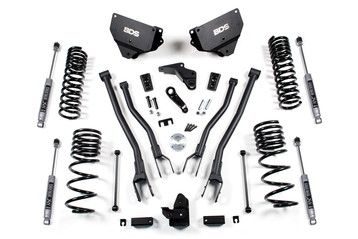 BDS Suspension 4 Inch Lift Kit w/ 4-Link Ram 2500 14-18 4WD Diesel Fox 2.5 Performance Elite Shocks (BDS1602FPE)