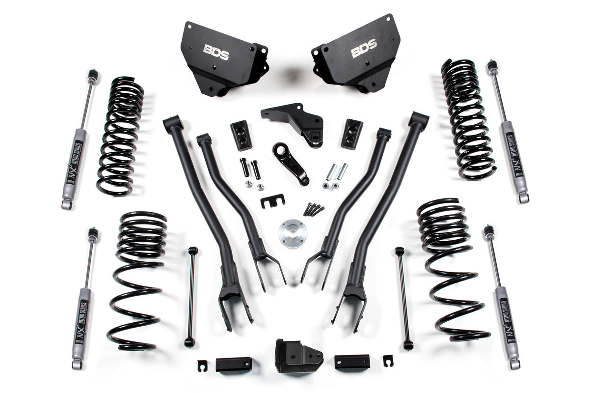 BDS Suspension 4 Inch Lift Kit w/ 4-Link Ram 2500 14-18 4WD Diesel NX2 Nitro Shocks (BDS1602H)