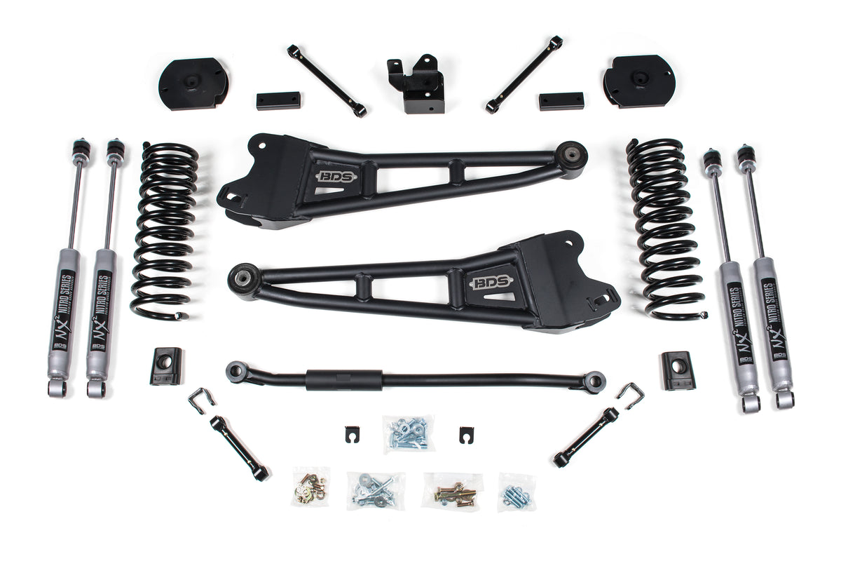 BDS Suspension 3 Inch Lift Kit w/ Radius Arm Ram 2500 14-18 4WD Diesel NX2 Nitro Shocks (BDS1624H)