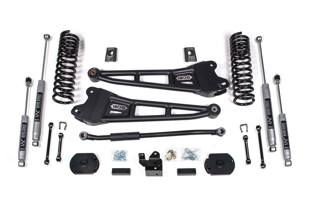 BDS Suspension 3 Inch Lift Kit w/ Radius Arm Ram 2500 19-24 4WD Diesel NX2 Nitro Shocks (BDS1653H)