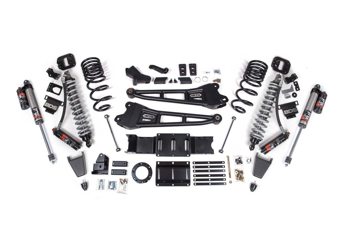BDS Suspension 19-24 Ram 2500 4WD 4 Inch Radius Arm Suspension Lift Kit, 2.5 Inch Rear, Coil Spring, Diesel - Fox 2.5 Performance Elite Series C/O Front, Fox 2.5 Performance Elite Series Rear BDS Suspension (BDS1660PES)