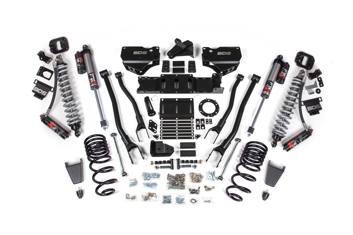 BDS Suspension 19-24 Ram 2500 4WD 4 Inch 4-Link Suspension Lift Kit, 2.5 Inch Rear, Coil Spring, Diesel - Fox 2.5 Performance Elite Series C/O Front, Fox 2.5 Performance Elite Series Rear BDS Suspension (BDS1674PES)