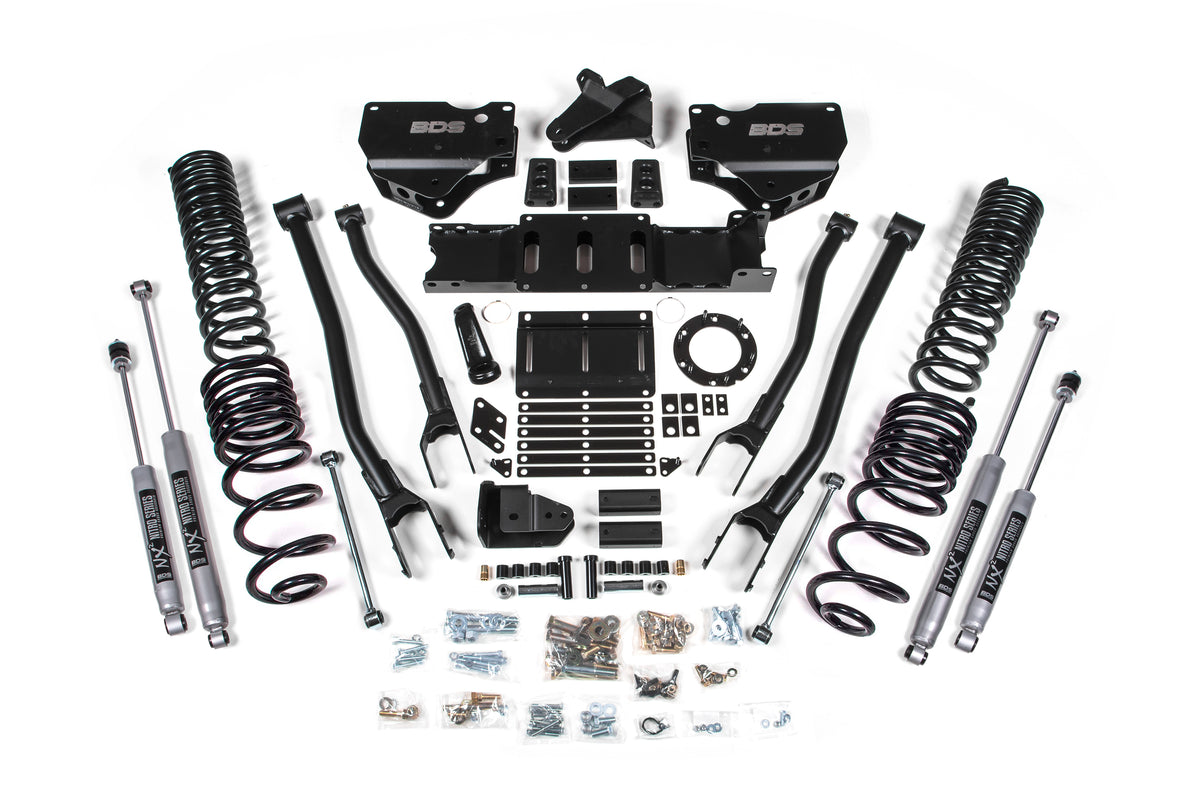 BDS Suspension 4 Inch Lift Kit w/ 4-Link Ram 2500 19-24 4WD Gas NX2 Nitro Shocks (BDS1675H)