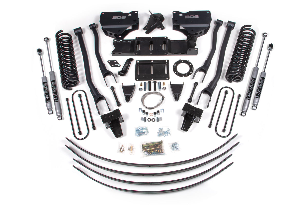 BDS Suspension 8 Inch Lift Kit w/ 4-Link Ram 3500 19-24 4WD Diesel Without Factory Rear Overload Leaf 8 Bolt Fox 2.0 Performance Shocks (BDS1730FS)