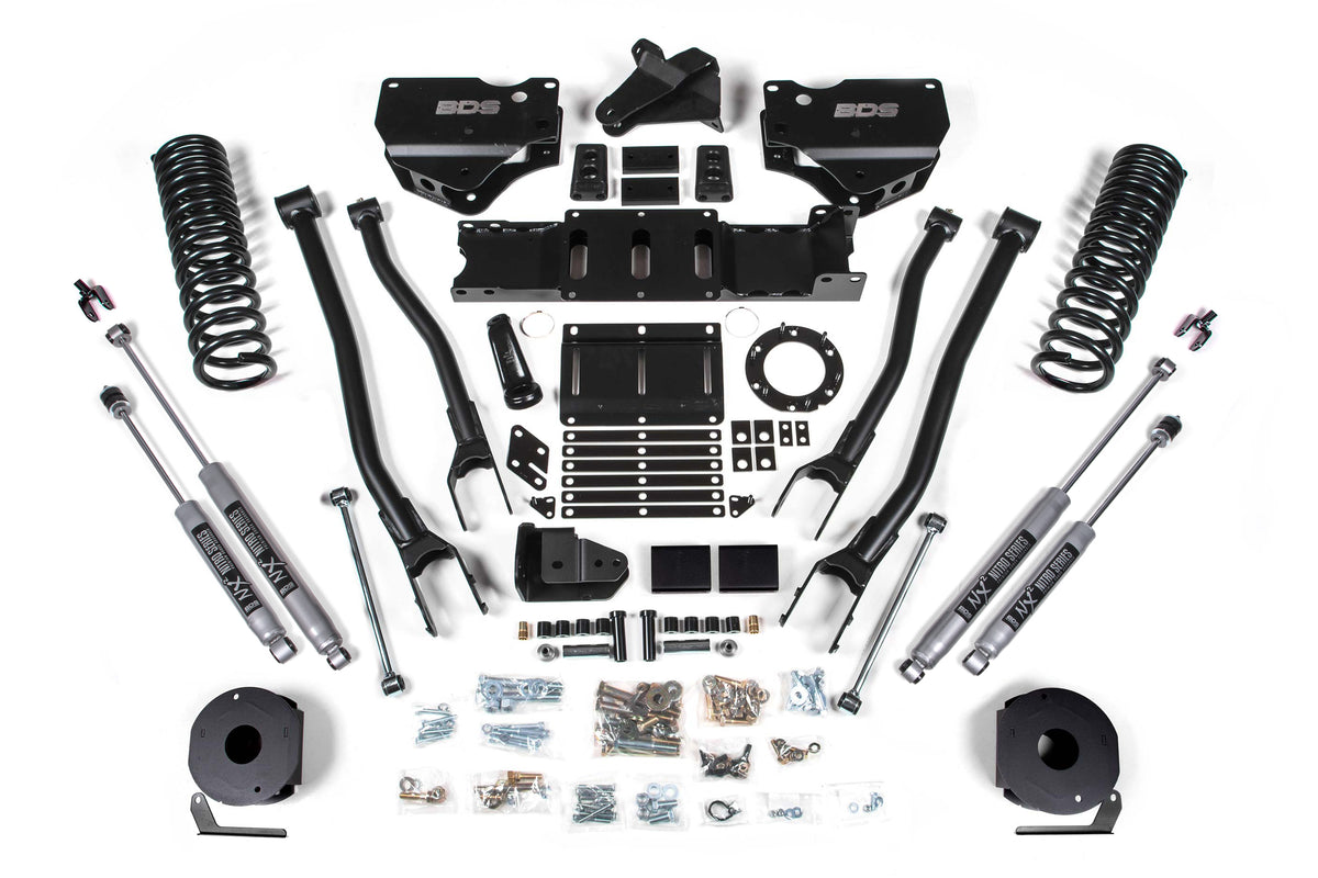 BDS Suspension 6 Inch Lift Kit w/ 4-Link Ram 2500 w/ Rear Air Ride 19-24 4WD Diesel Fox 2.0 Performance Shocks (BDS1738FS)
