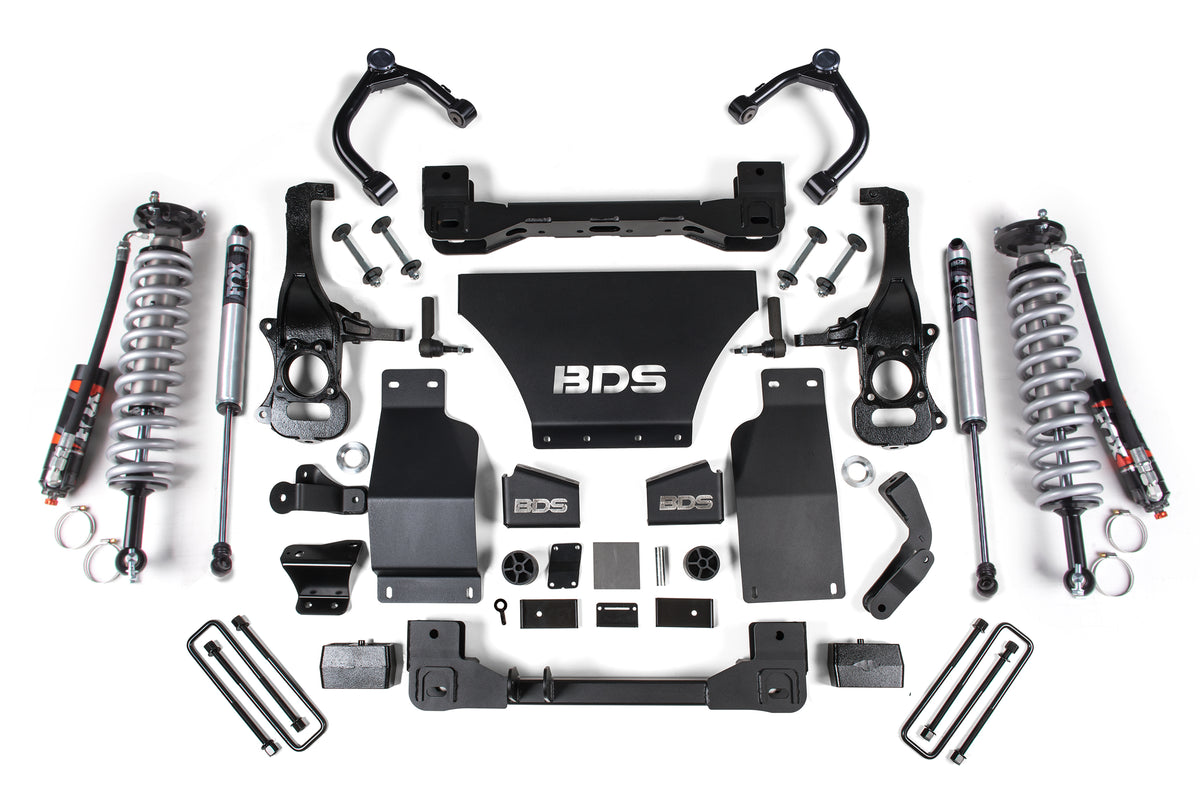 BDS Suspension 4 Inch Lift Kit FOX 2.5 Performance Elite Coil-Over Silverado/Sierra 1500 19-24 4WD Gas Fox 2.0 Performance Shocks (BDS1800FPE)