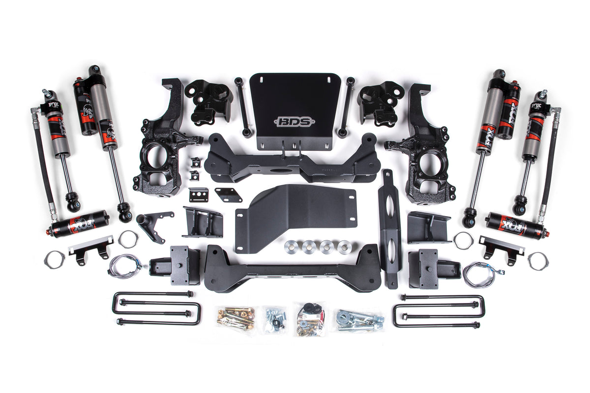 BDS Suspension 5 Inch Lift Kit FOX Performance Elite Silverado/Sierra 2500HD/3500HD 20-24 4WD 5 Inch Block Kit With Overload (BDS1824FPE)