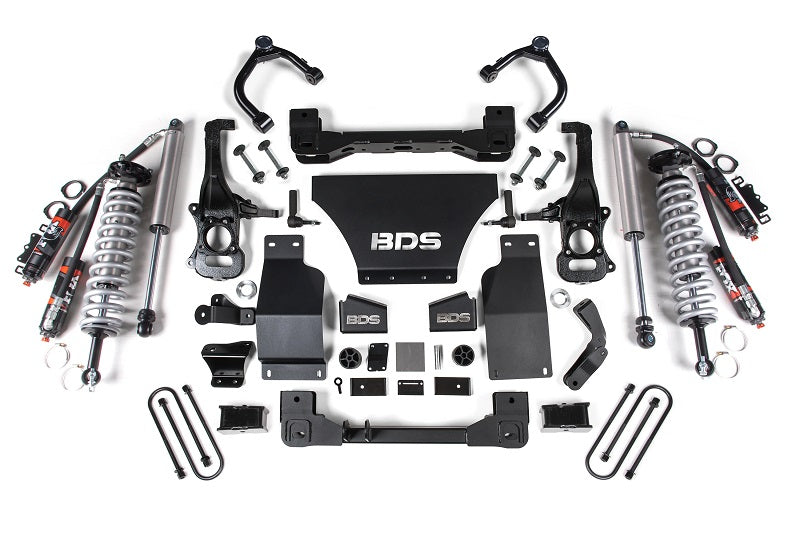 BDS Suspension 25-Up Silverado/Sierra 1500 4WD 4 Inch Suspension Lift Kit V8 Gas 3 Inch Rear Block -Fox 2.5 PES C/O Front Fox 2.5 PES Rear BDS Suspension (BDS1851PES)