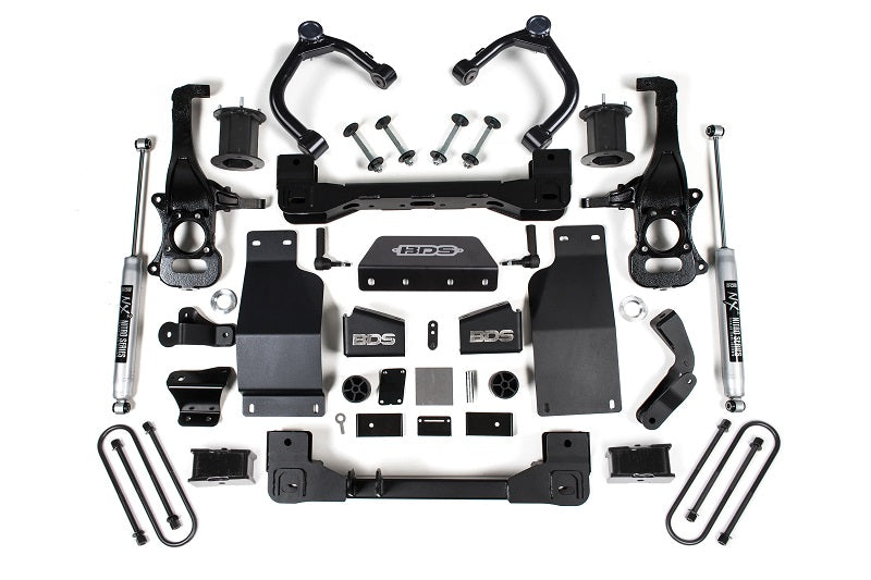 BDS Suspension 25-Up Silverado/Sierra 1500 4WD 4 Inch Suspension Lift Kit 3.0 Diesel / 2.7 Gas 3 Inch Rear Block Spacer Front Fox 2.0 PS Rear BDS Suspension (BDS1853FS)