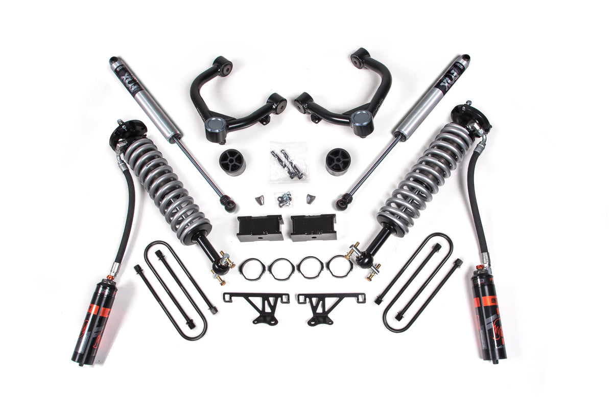 BDS Suspension 25-26 Chevy Tb/GMC AT4 1500 4WD 1.5 Inch Suspension Lift Kit, 0.5 Inch Rear, Block - Fox 2.5 Performance Elite Series C/O Front, Fox 2.5 Performance Elite Series Rear BDS Suspension (BDS1858PES)