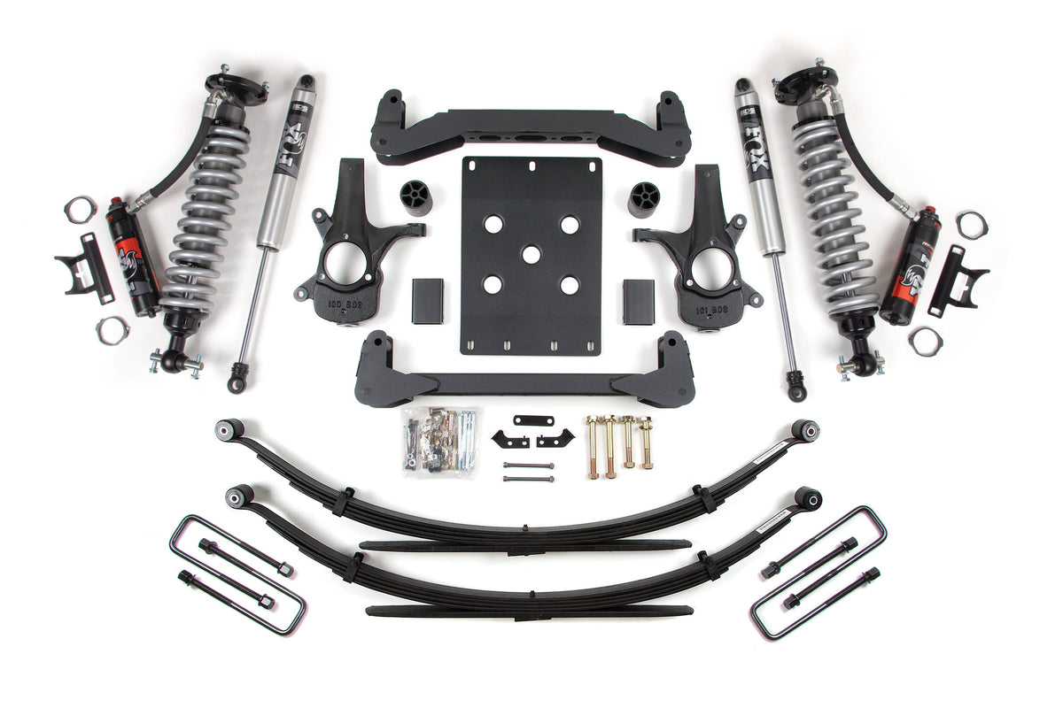 BDS Suspension 4 Inch Lift Kit FOX 2.0 Performance Elite 5 Inch Leaf Springs Coil-Over 07-13 Silverado/Sierra 1500 2WD BDS Suspension (BDS187PSS)