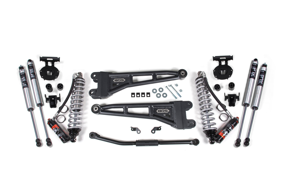BDS Suspension 2.5 Inch Lift Kit w/ Radius Arm Coil-Over Conversion Ford F250/F350 Super Duty 11-16 4WD Diesel No Block FOX 2.5 Performance Elite (BDS1928FPE)