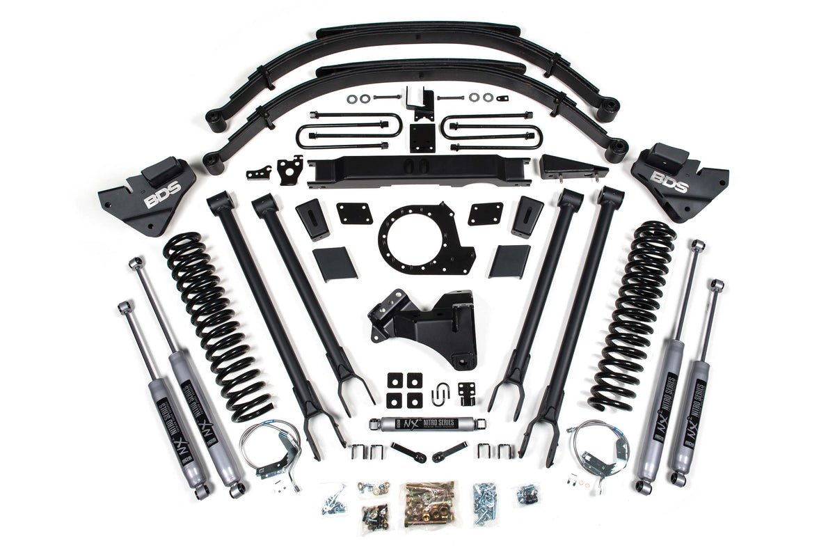 BDS Suspension 9 Inch Lift Kit w/ 4-Link Ford F250/F350 Super Duty 20-22 4WD Diesel With Fox 2.0 Performance Shocks (BDS1959FS)