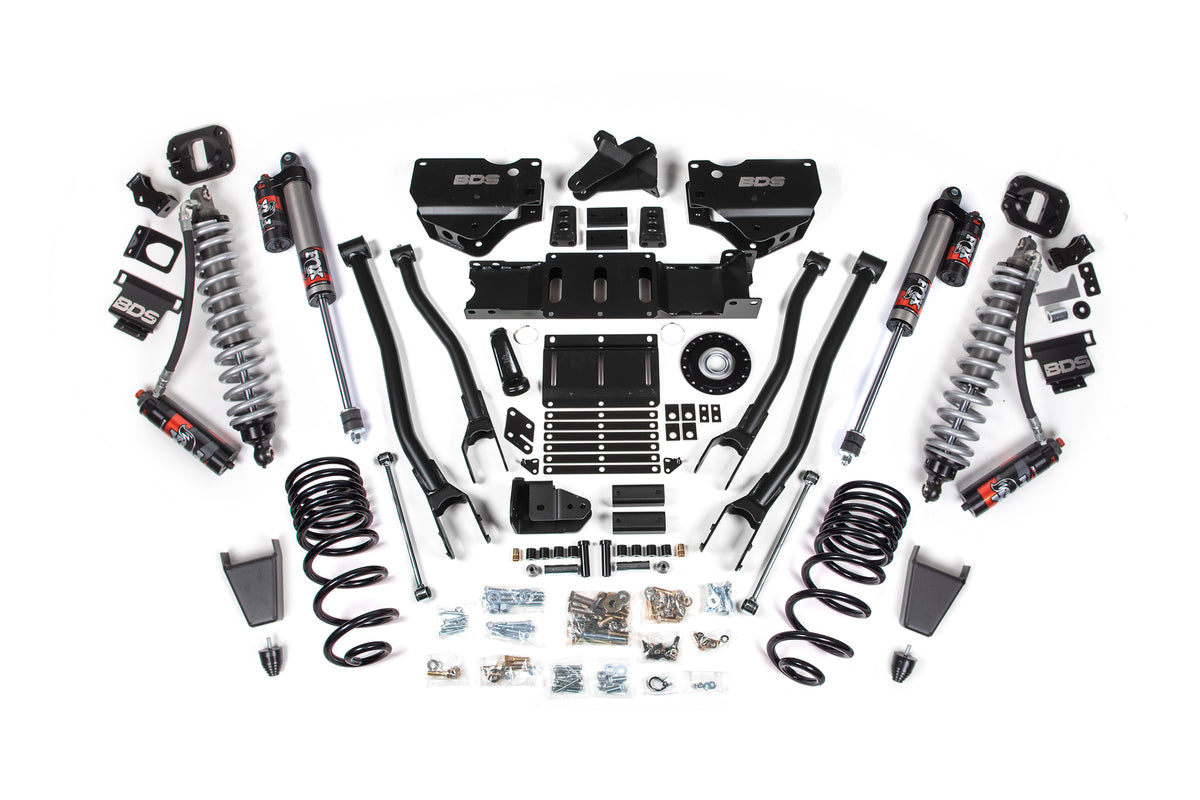 BDS Suspension 2025 Ram 2500 4WD (Diesel) 6 Inch 4-Link Suspension Lift Kit, 4.5 Inch Rear Lift, Coil Spring - Fox 2.5 PES C/O, Fox 2.5 PES Shocks BDS Suspension (BDS2136PES)