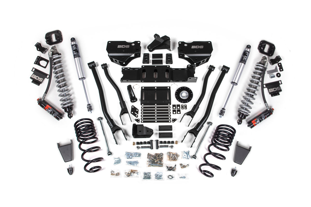 BDS Suspension 2025 Ram 2500 4WD (Diesel) 4 Inch 4-Link Suspension Lift Kit W/ Indexing Ring, 2.5 Inch Rear Lift, Coil Spring - Fox 2.5 PES C/O, Fox 2.5 IFP PS Shocks BDS Suspension (BDS2138PPS)