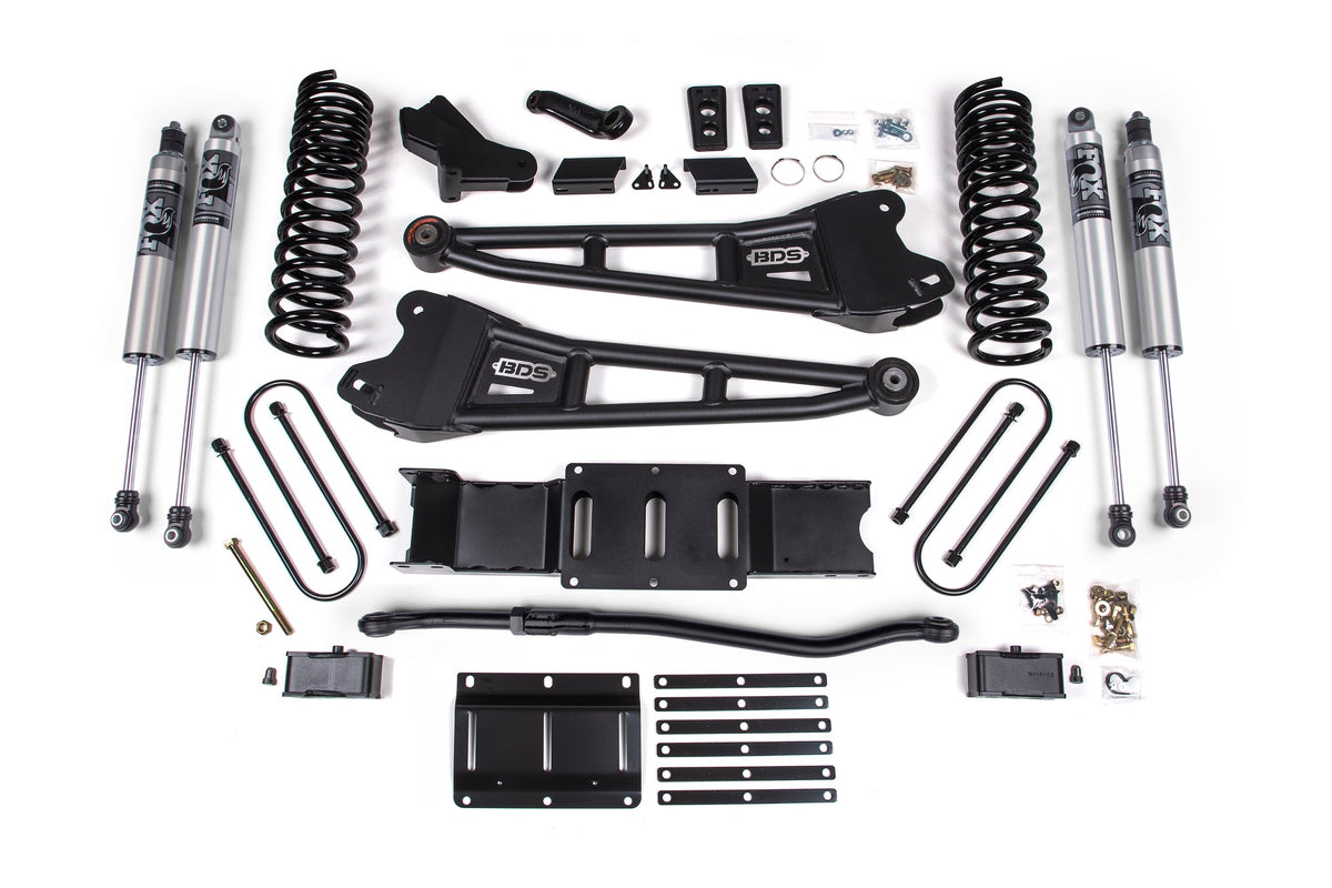 BDS Suspension 25-26 Ram 3500 4WD (Diesel) 4 Inch Radius Arm Suspension Lift Kit, 3 Inch Rear Lift, Block W/ OE Air Assist - Fox 2.5 IFP PS Shocks BDS Suspension (BDS2154PS)