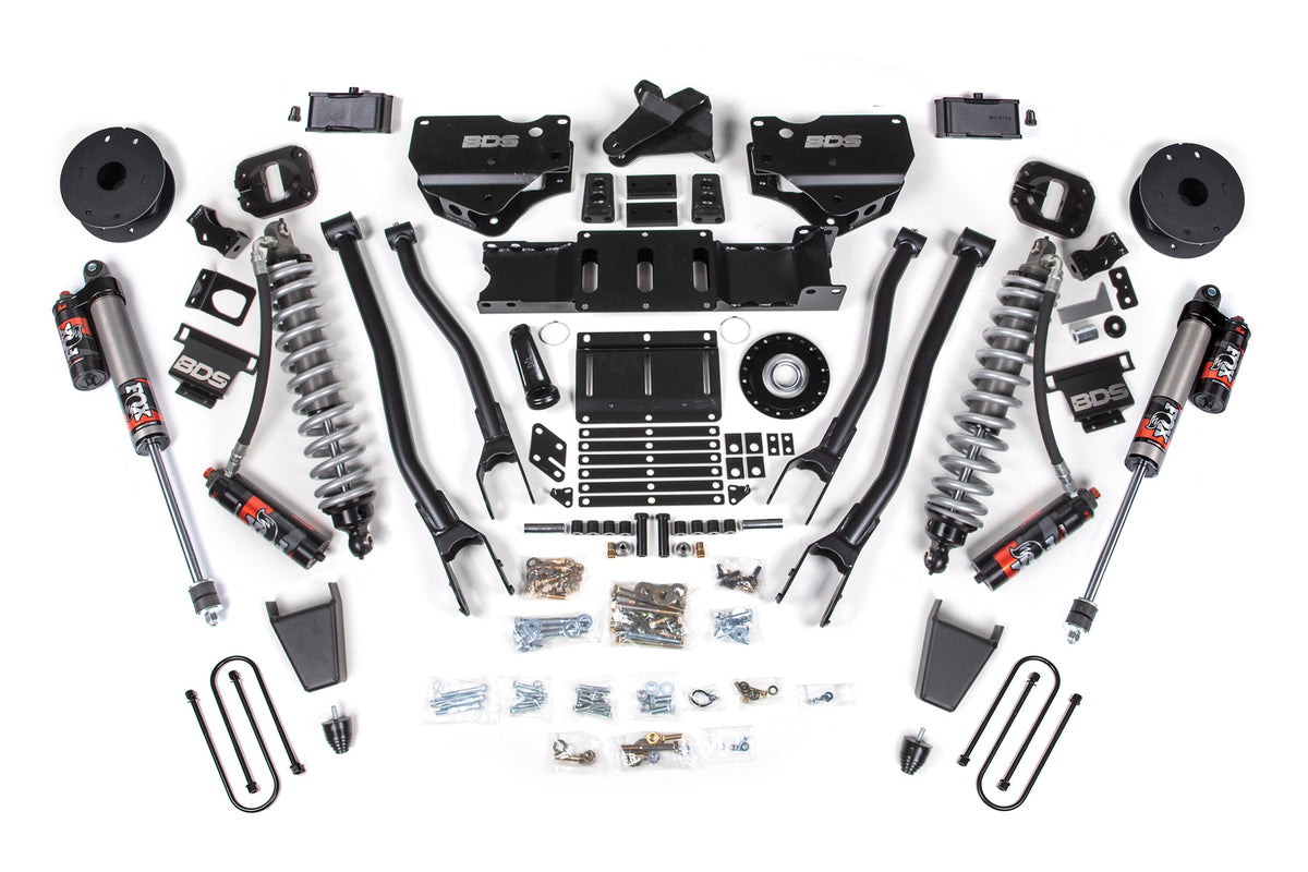 BDS Suspension 25-26 Ram 3500 (Diesel) 4 Inch 4-Link Suspension Lift Kit W/ Indexing Ring, 3 Inch Rear Lift, Block W/ OE Air Assist - Fox 2.5 PES C/O, Fox 2.5 PES Shocks BDS Suspension (BDS2159PES)