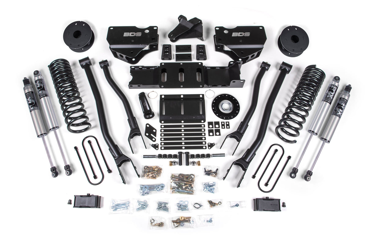 BDS Suspension 25-26 Ram 3500 (Diesel) 4 Inch 4-Link Suspension Lift Kit W/ Indexing Ring, 3 Inch Rear Lift, Block W/ OE Air Assist - Fox 2.5 IFP PS Shocks BDS Suspension (BDS2159PS)