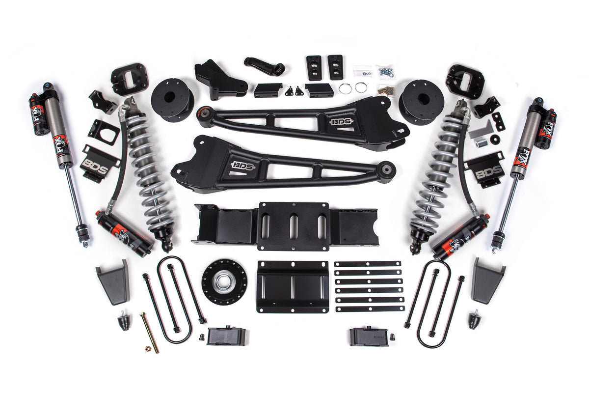 BDS Suspension 25-26 Ram 3500 (Diesel) 4 Inch Radius Arm Suspension Lift Kit W/ Indexing Ring, 3 Inch Rear Lift, Block W/ OE Air Assist - Fox 2.5 PES C/O, Fox 2.5 PES Shocks BDS Suspension (BDS2169PES)