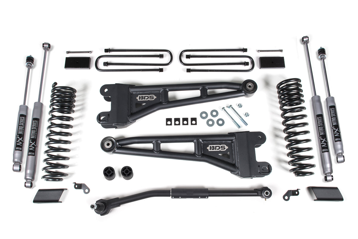 BDS Suspension 3 Inch Lift Kit w/ Radius Arm Ford F250/F350 Super Duty 23-24 4WD NX2 Nitro Shocks (BDS2200H)