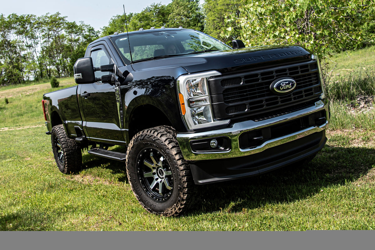 BDS Suspension 23-26 Ford F-250/F-350 4WD 3 Inch Radius Arm Suspension Lift Kit, 1 Inch Rear Lift, Block - Fox 2.5 Performance Elite Series C/O Front, Fox 2.5 Performance Elite Series Aux Front, Fox 2.5 Performance Elite Series Rear (BDS2202FPE)