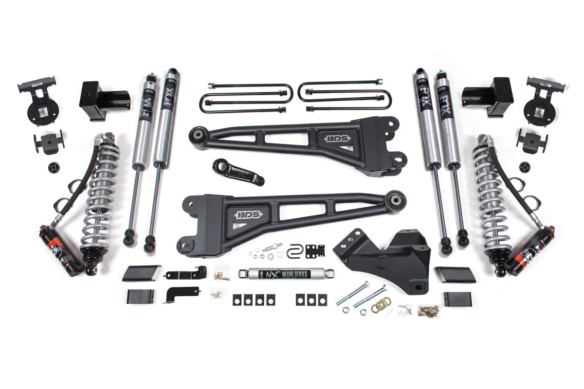 BDS Suspension 5 Inch Lift Kit w/ Radius Arm FOX 2.5 Coil-Over Conversion Performance Elite Ford F250/F350 Super Duty 23-24 4WD Diesel Block w/ Overload 2.0 Performance (BDS2203FPE)