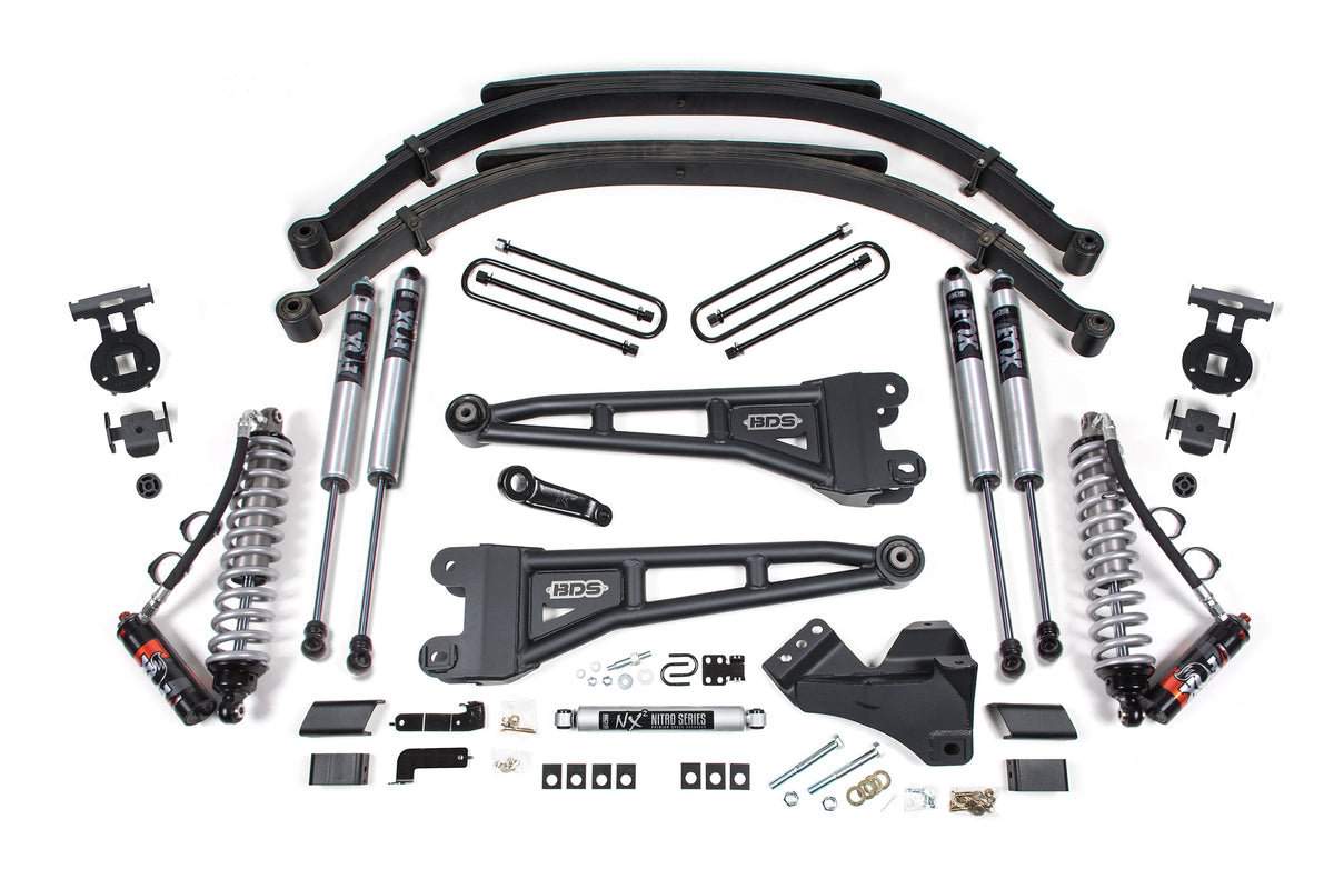 BDS Suspension 5 Inch Lift Kit w/ Radius Arm FOX 2.5 Coil-Over Conversion Performance Elite Ford F250/F350 Super Duty 23-24 4WD Diesel Leaf Springs 2.0 Performance (BDS2208FPE)