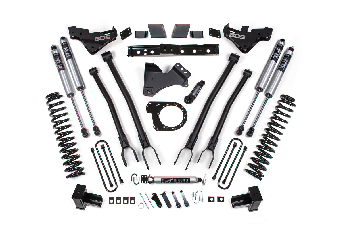 BDS Suspension 23-26 Ford F-250/F-350 Super Duty 4WD 7 Inch 4-Link Suspension Lift Kit, 5 Inch Rear, Block, Diesel - Fox 2.0 Performance Series Shocks BDS Suspension (BDS2252FS)