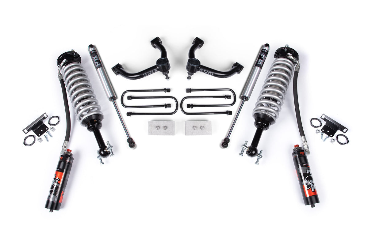 BDS Suspension 21-25 Ford F-150 3 Inch Suspension Lift Kit, Incl/ Sensor UCAs - Fox 2.5 Performance Elite Series C/O Front, Fox 2.0 IFP Performance Series Rear Shocks BDS Suspension (BDS2263PSS)