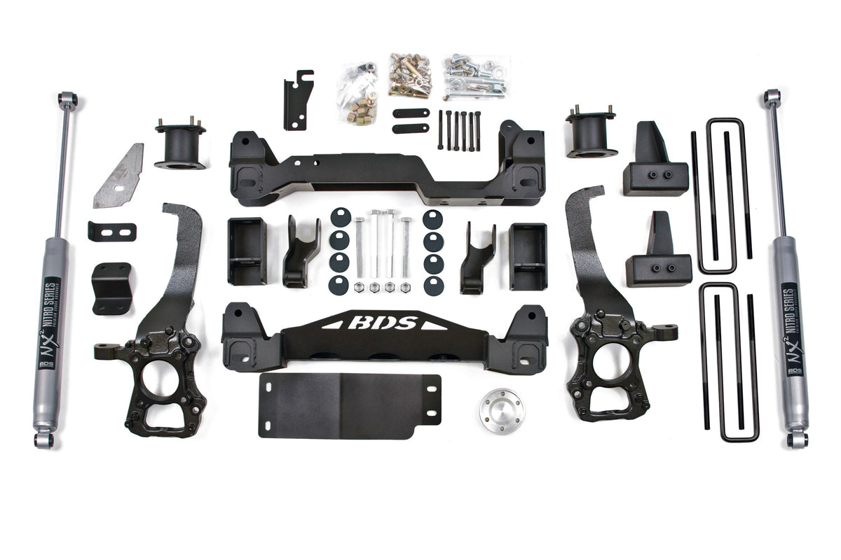 BDS Suspension 09-13 Ford F150 4WD 6 Inch Suspension Lift Kit, 4 Inch Rear Lift, Block - N/A, Nitro Shocks BDS Suspension (BDS2267H)
