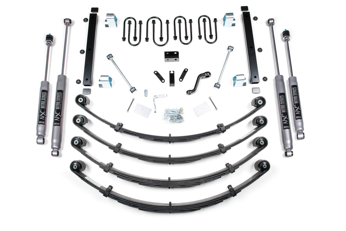 BDS Suspension 3.5 Inch Lift Kit Jeep Wrangler YJ 87-95 Light Duty Leaf Spring NX2 Nitro (BDS409H)