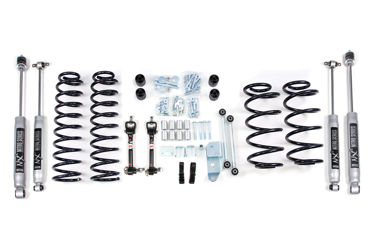 BDS Suspension 3 Inch Lift Kit Jeep Wrangler TJ 03-06 Fox 2.0 Performance Shocks (BDS419FS)