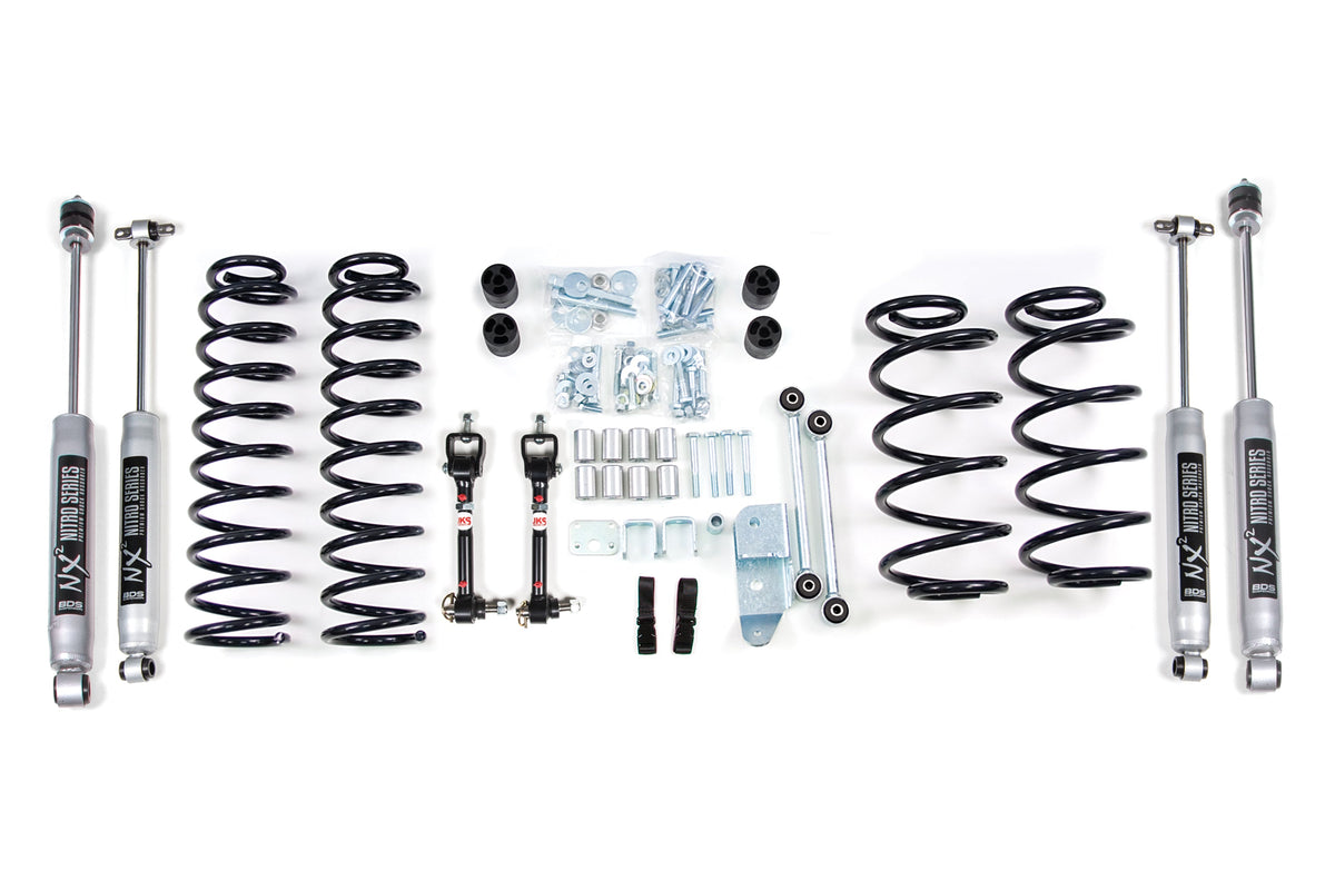 BDS Suspension 03-06 Jeep Wrangler (TJ) 4WD 3 Inch Suspension Lift Kit, 3 Inch Rear Lift, Coil Spring - Fox 2.0 IFP Performance Series Shocks BDS Suspension (BDS424FS)
