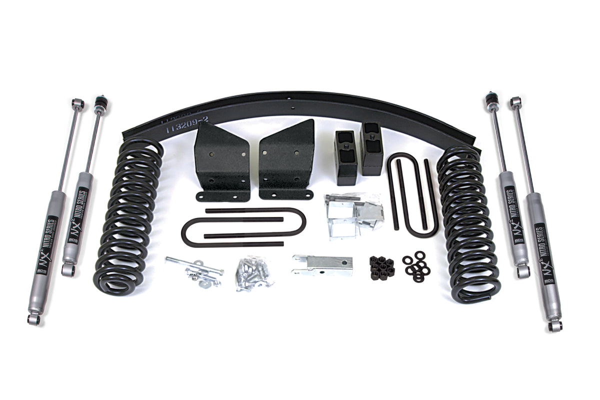 BDS Suspension 6 Inch Lift Kit Ford Bronco 78-79 4WD Standard Front Shock Leaf Springs NX2 Nitro (BDS527H)
