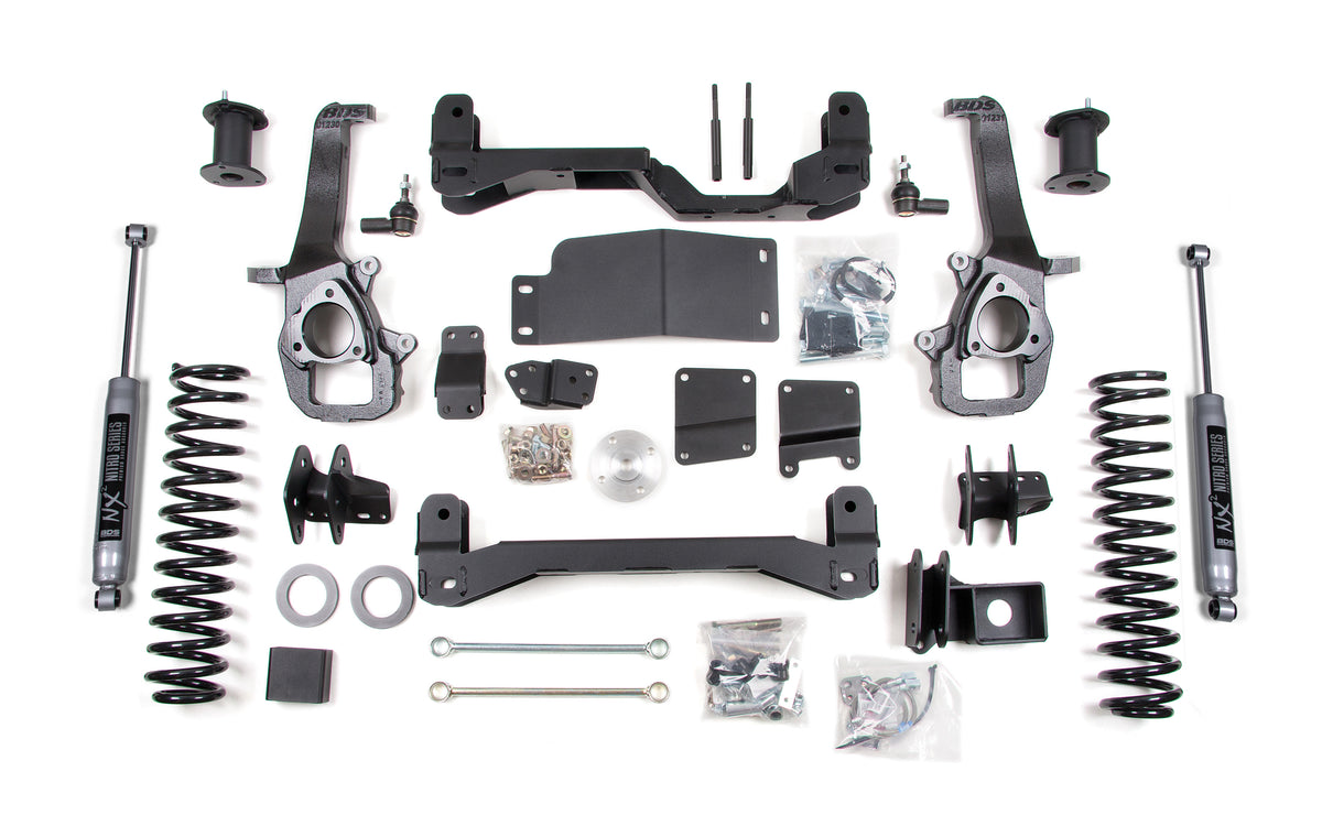 BDS Suspension 6 Inch Lift Kit Dodge Ram 1500 09-11 4WD 5 Inch Coil Springs NX2 Nitro (BDS622H)