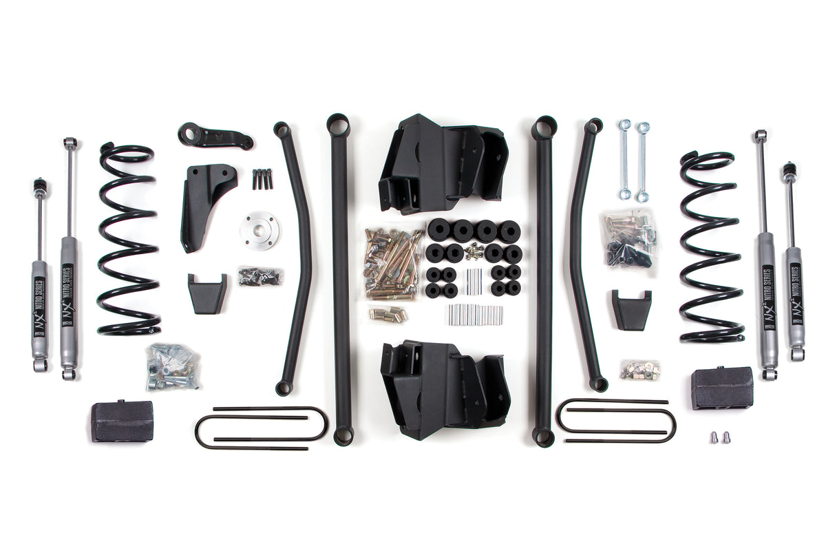 BDS Suspension 8 Inch Lift Kit Long Arm Dodge Ram 2500/3500 2008 4WD Diesel Automatic Leaf Springs 4 Inch Axle NX2 Nitro (BDS685H)
