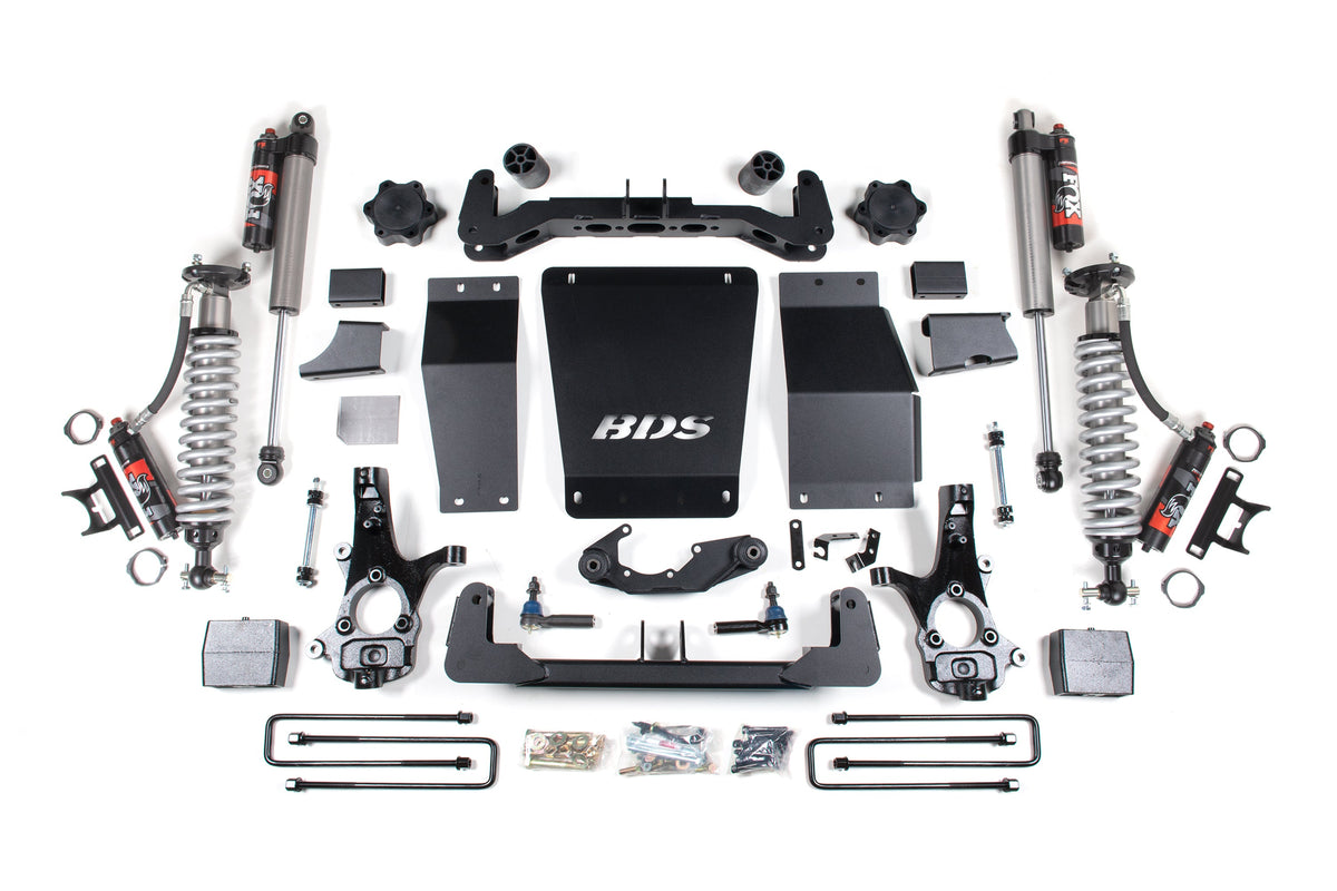 BDS Suspension 6 Inch Lift Kit FOX 2.5 Performance Elite Block Lift Coil-Over Cast Steel 14-18 Silverado/Sierra 1500 4WD BDS Suspension (BDS710PES)